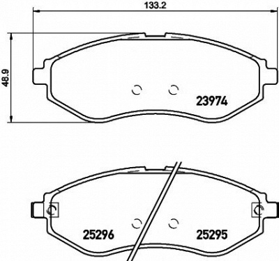 HELLA PAGID 8db355017351 -  Комплект тормозных колодок, дисковый тормоз